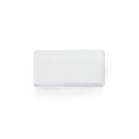 Faro Aday - wandverlichting - 17,5 x 2,2 x 9 cm - 6W LED incl. - IP54 - mat wit