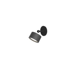 New Garden Roll 8 - oplaadbare opbouwspot - Ø8 x 8 cm - 3W dimbare LED incl. - zwart
