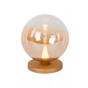 Lucide Gisela - tafellamp - Ø 16 x 17,5 cm - 4W LED incl. - amber