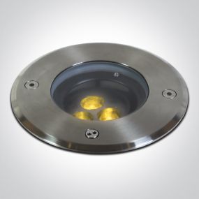 ONE Light Inground Tiltable Range - grondspot voor buiten - Ø 150 mm, Ø 140 mm inbouwmaat - 3 x 1,5W LED incl. - IP67 - roestvrij staal