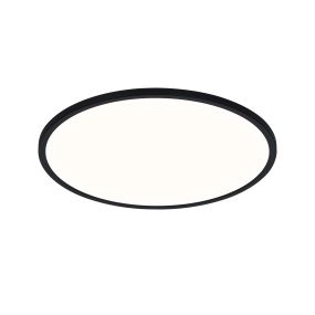 Nordlux Oja - plafondverlichting - Ø 42,4 x 2,3 cm - 19W LED incl. (3000K/4000K) - zwart