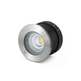 Faro Suria 12 - grondspot voor buiten met 60º lichtbundel - Ø 18 x 16,5 x 12,5 cm - 12W LED incl. - IP67 - inox