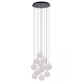 Lucide Gisela - hanglamp - Ø 61 x 326 cm - 12 x 3,6W  dimbare LED incl. - transparant