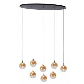 Lucide Gisela - hanglamp - 140 x 40 x 150 cm - 8 x 3,9W  dimbare LED incl. - amber