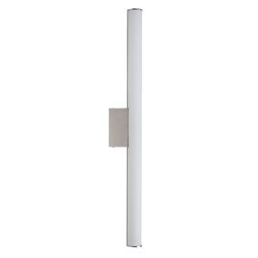 Brilliant Tube - plafond/wandlamp - 60 x 11 cm - 17W LED incl. - wit & chroom