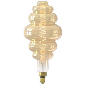 Calex Paris Gold LED lamp - Ø 20 x 40,5 cm - E27 - 6W dimbaar - 2200K - amber