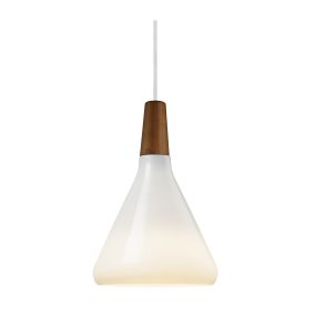 Design for the People Nori 18 - hanglamp - Ø 18 x 35,5 cm - wit glas