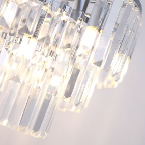 Maxlight Monaco - hanglamp - Ø 42 x 150 cm - chroom