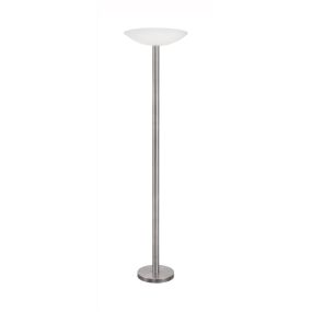 Nova Luce Rocco - staanlamp - Ø 45,5 x 181 cm - 30W dimbare LED incl. - satijn nikkel
