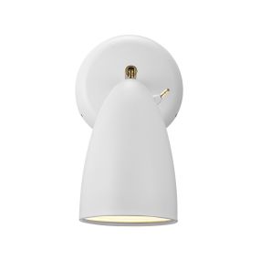 Design for the People Nexus 2 - wandverlichting met schakelaar - 19 x 10 x 22 cm - wit en grijs