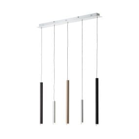 Brilliant Cembalo - hanglamp - 89 x 8,5 x 120 cm - 3 stappen dimmer - 5 x 4W LED incl. - meerkleurig