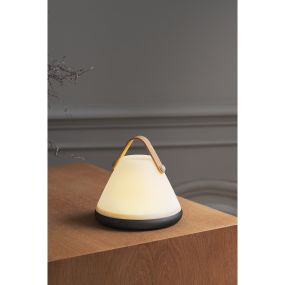 Design for the People Strap To Go - tafellamp - Ø 15,5 x 14,7 cm - 3 stappen Moodmaker functie - 2,5W dimbare LED incl - IP54 - wit en zwart