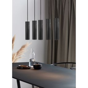 Nordlux Tilo - hanglamp - 80,6 x 6 x 224,6 cm - zwart