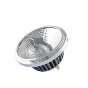 Perluci - dim to warm - Ø 11,1 x 7 cm - stralingshoek van 36° - G53 - AR111 - 15W dimbaar - 3000K tot 2000K - grijs