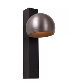 Lucide Esfera - wandverlichting met touch dimmer - 14 x 10 x 25 cm - 9W dimbare LED incl. - grijs ijzer