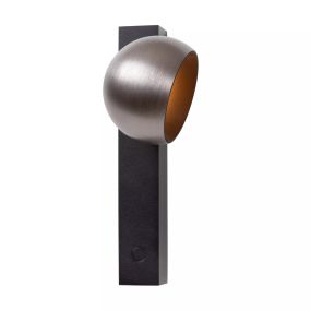 Lucide Esfera - wandverlichting met touch dimmer - 14 x 10 x 25 cm - 9W dimbare LED incl. - grijs ijzer