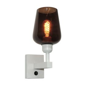 Artdelight Lavos - wandverlichting met schakelaar - 9 x 11,5 cm - wit