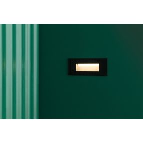 Faro Dart - inbouw wandverlichting - 19 x x 3,6 x 8 cm - 5W LED incl. - IP65 - mat zwart