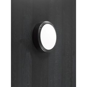 Nordlux Desi 22 - buiten wandverlichting - Ø 22,3 x 7 cm - IP44 - zwart