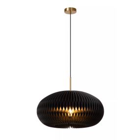 Lucide Armoni - hanglamp - Ø 52 x 180 cm - zwart