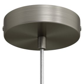 Creative Cables - plafondrozet - Ø 12 x 2,5 cm - geborsteld titanium