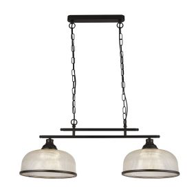 Searchlight Highworth - hanglamp - 75 x 120 cm - mat zwart