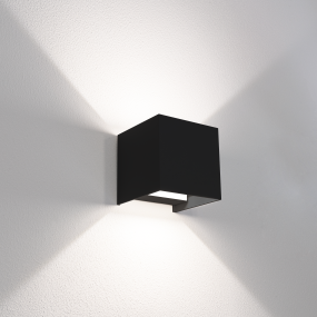 Century Italia Up & Down - wandlamp - 10 x 10 x 10 cm - 10W LED incl. - instelbare lichtkleur - IP65 - zwart