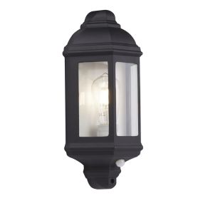 Searchlight Maine - buiten wandlamp met PIR-sensor - 17 x 36 cm - IP44 - zwart