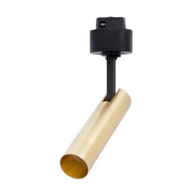 Nova Luce Nap - spot voor magnetisch profielsysteem - Ø 3 x 19 cm - 10W LED incl. - satijn messing en zwart