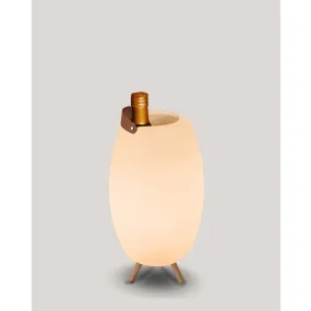 New Garden Apolo - flessen koeler met speaker en licht op afstandsbediening - Ø 25 x 45 cm - IP44 - wit
