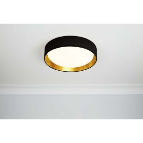 Searchlight Gianna - plafondverlichting - Ø 37 x 10,5 cm - 15W LED incl. - zwart