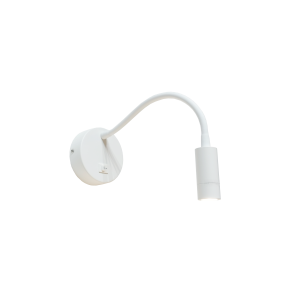 Artdelight Flexi - wandlamp met schakelaar - Ø 10 x 38 cm - 3W LED incl. - wit