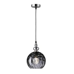 Fischer & Honsel Uller - hanglamp - Ø 20 x 140 cm - zwart