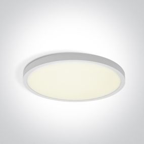 ONE Light Plafo - plafondverlichting - Ø 30 x 2,5 cm - 24W LED incl. - wit