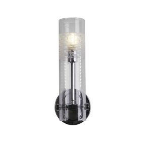 Searchlight Scope - wandverlichting - 10 x 29 cm - IP44 - chroom en transparant