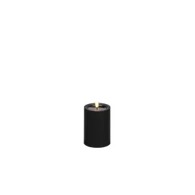 Konstsmide - LED blokkaars op batterijen met flakkervlam - Ø 7 x 10 cm - IP44 - zwart