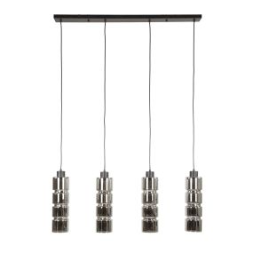Vico Cylinder Glass - hanglamp - 105 x 12 x 150 cm - zwart