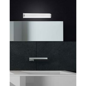Nova Luce Polo - spiegellamp - 50 x 4 x 8 cm - IP44 - opaal