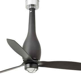 Faro Eterfan - plafondventilator met licht en afstandsbediening - Ø 128 cm - 17W LED incl. - mat zwart