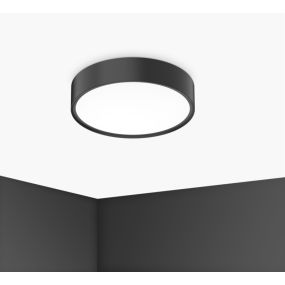 Century Italia Blanca Luxe - plafondlamp - Ø 30 x 7 cm - 17W LED incl. - zwart