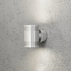 Konstsmide Monza - buiten wandlamp - 10 x 14 x 12 cm - 12W LED incl. - IP54 - geanodiseerd zilver