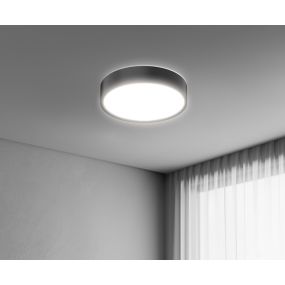 Century Italia Blanca Luxe - plafondlamp - Ø 30 x 7 cm - 17W LED incl. - zwart