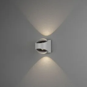 Konstsmide Bitonto - buiten wandlamp - 10,5 x 12 x 12 cm -  2x 5,5W LED incl. - IP54 - wit