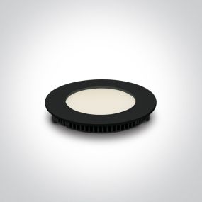 ONE Light Round Recessed Panels - inbouwspot - Ø 120 mm, Ø 108 mm inbouwmaat - 8W LED incl. - zwart - CCT