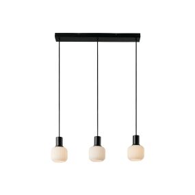 Nordlux Milford - hanglamp - 52 x 10 x 144,40 cm - zwart met wit
