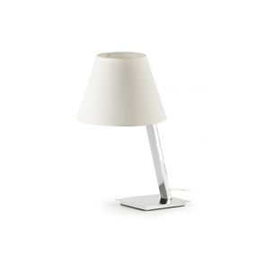 Faro Moma - tafellamp - 30 x 23 x 44 cm - chroom en wit