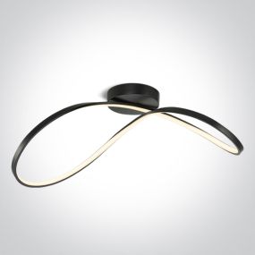 ONE Light Decorative - plafondverlichting - 70 x 32 x 27 cm - 40W dimbare LED incl. - zwart
