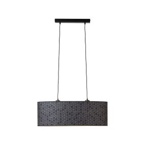 Brilliant Galance - hanglamp - 70 x 26 x 118 cm - zwart