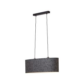 Brilliant Galance - hanglamp - 70 x 26 x 118 cm - zwart