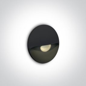 ONE Light Indoor Decorative Wall Recessed - inbouw wandverlichting - Ø 2,5 x 3,5 cm - 1W dimbare LED incl. - zwart